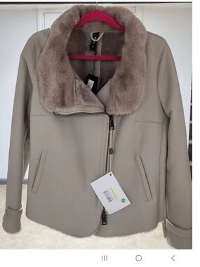 DACUTE SHEARLING JACKET WOMEN IT48/12 NWT